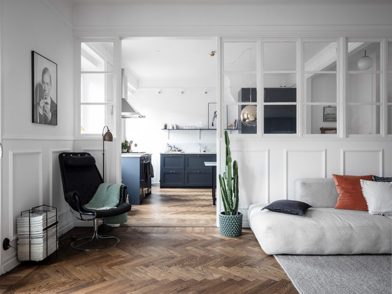 View of Scandinavian Homes - Blue Accents Apartment - my-full-house.com